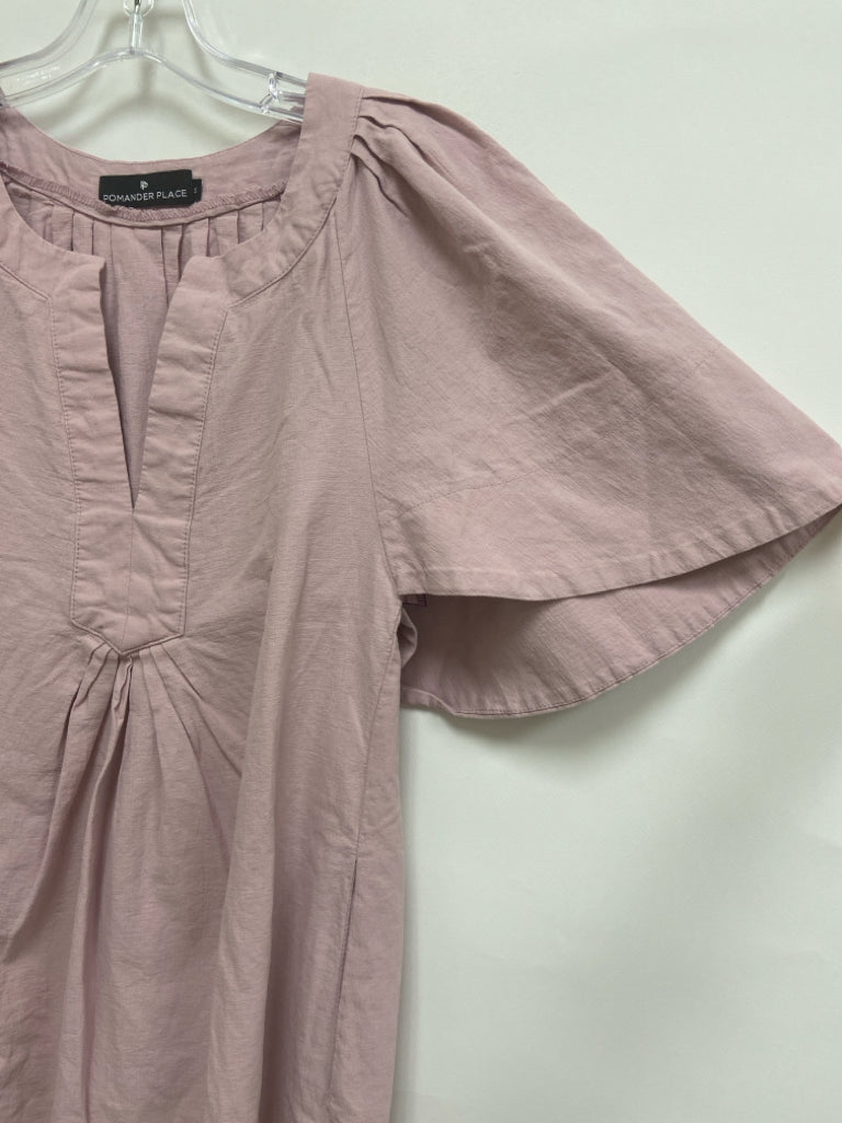 Pomander Place Size S Dusty Pink Pleated Ladies Dress