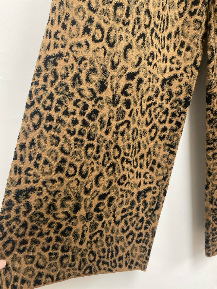MOTH Size XS Brown Black Animal Print Wide Leg Ladies Pants