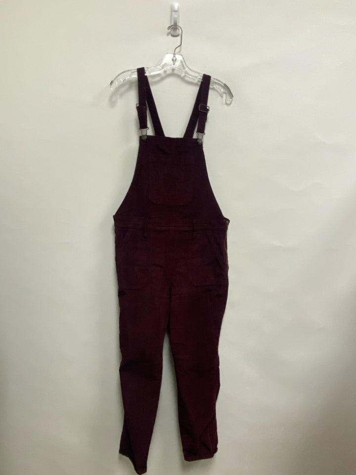 Old Navy Size 14 Burgundy Ribbed Ladies Overalls