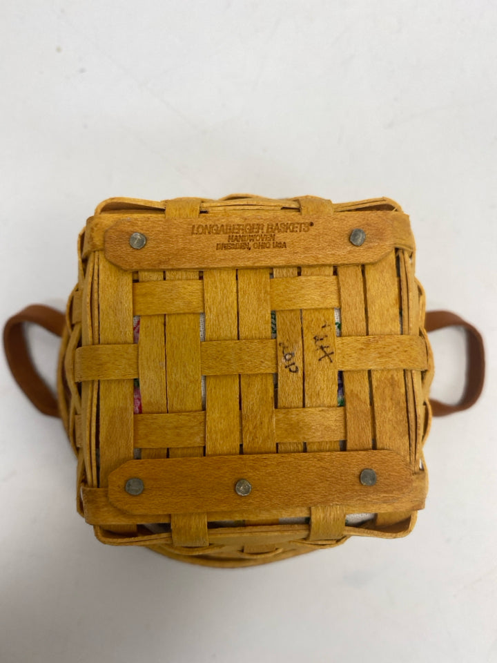 NWOT Longaberger 2012 Collector Club May Series Pansy Basket