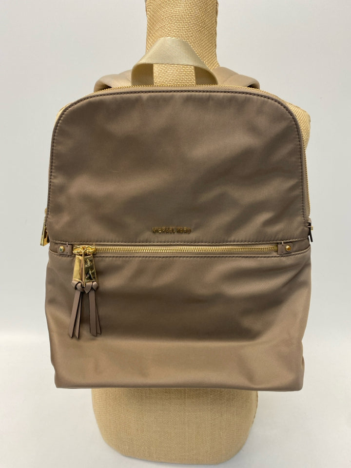 Michael Kors Brown Polly Medium Nylon Backpack