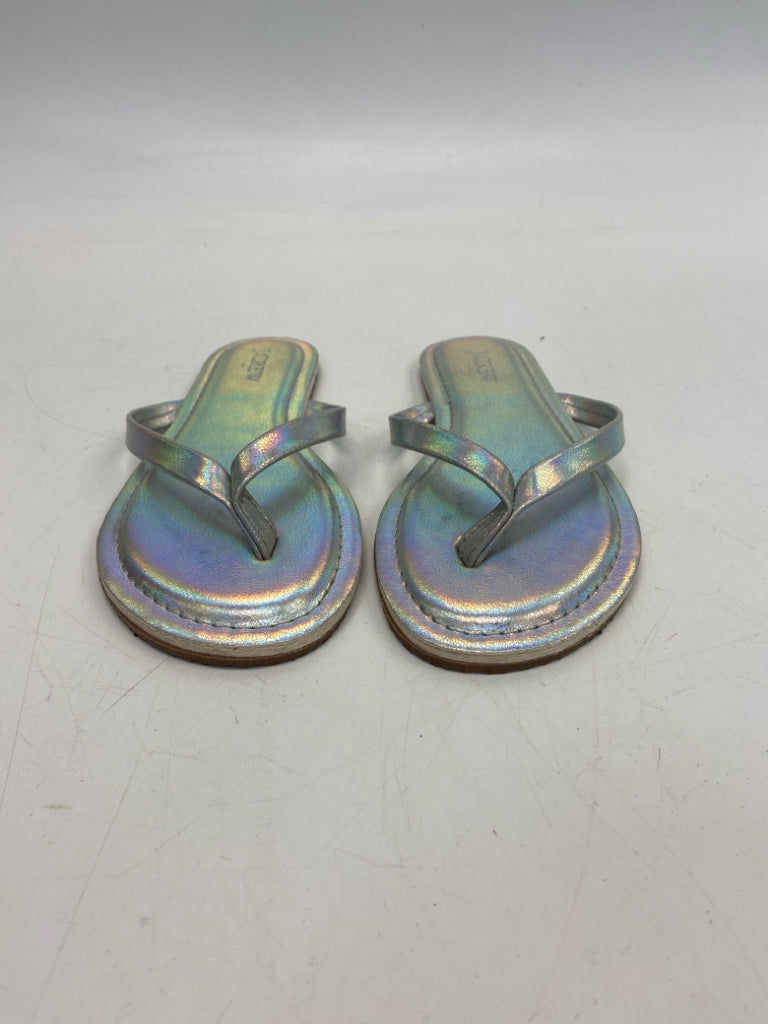 J Crew SIZE 13 Silver Iridescent Girl&