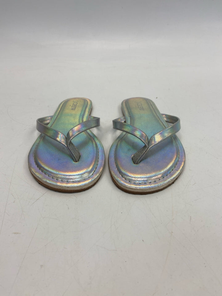 J Crew SIZE 13 Silver Iridescent Girl&