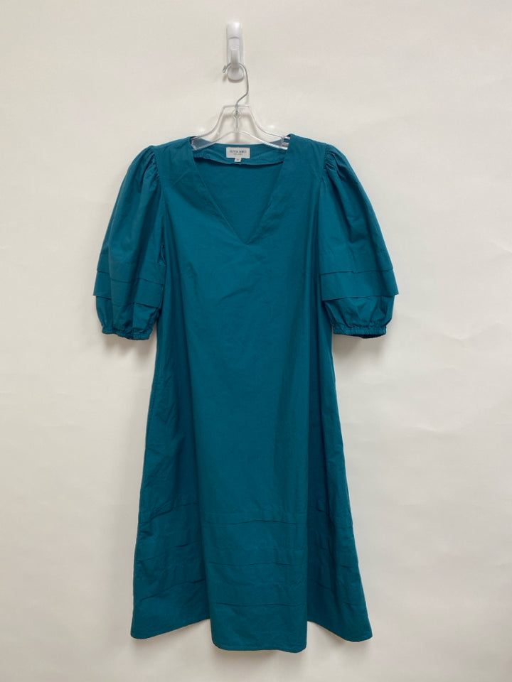 OLIVIA JAMES Size XS Dark Turquiose Puff Sleeve Ladies Dress