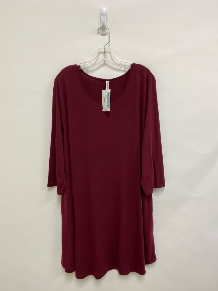 NWT Zenana  SIZE  3X Burgundy Plus Size Dress