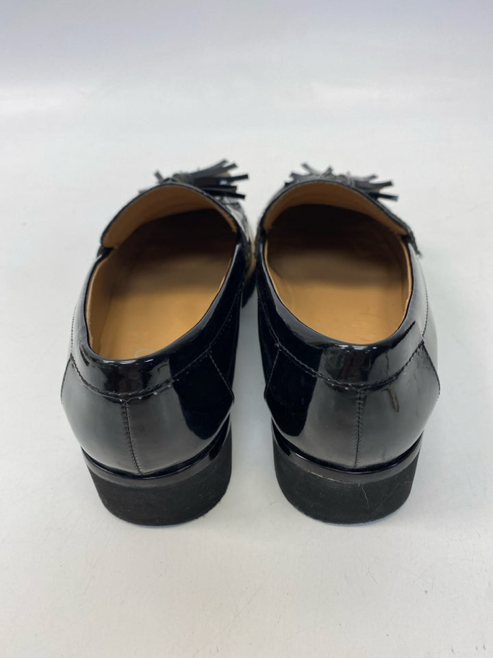 Franco Sarto  Size 6 Black Tassel(es) Patent Flats