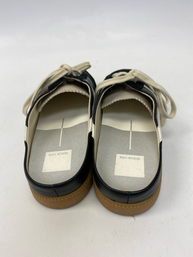 NWOT Dolce Vita  Size 9.5 Black Cream Lace-up Sneakers