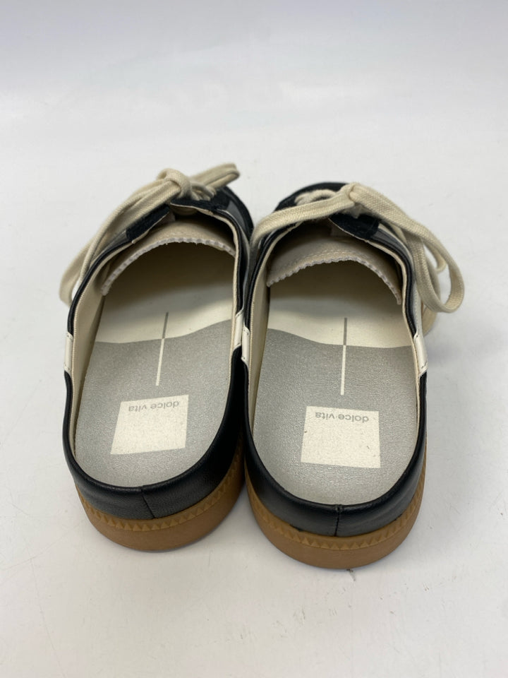 NWOT Dolce Vita  Size 9.5 Black Cream Lace-up Sneakers