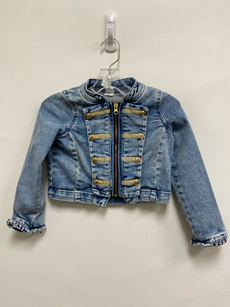 Gymboree SIZE 5T Faded Denim Buttons Zip Down Girl&