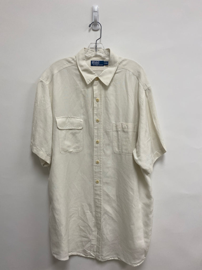Polo Size XXL Cream Button Up Men&