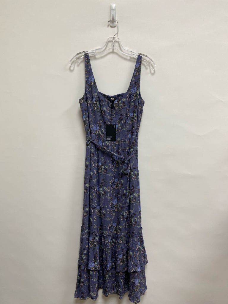 NWT Paige Size M Dusty Purple Black/Pink Floral Sleeveless Ladies Dress