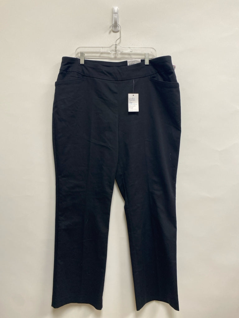 NWT Croft/Barrow Size 18W Black Plus Size Pants