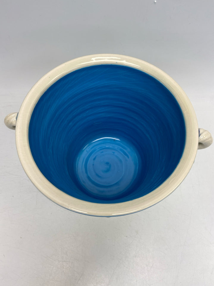 Green Blue Swirl Planter