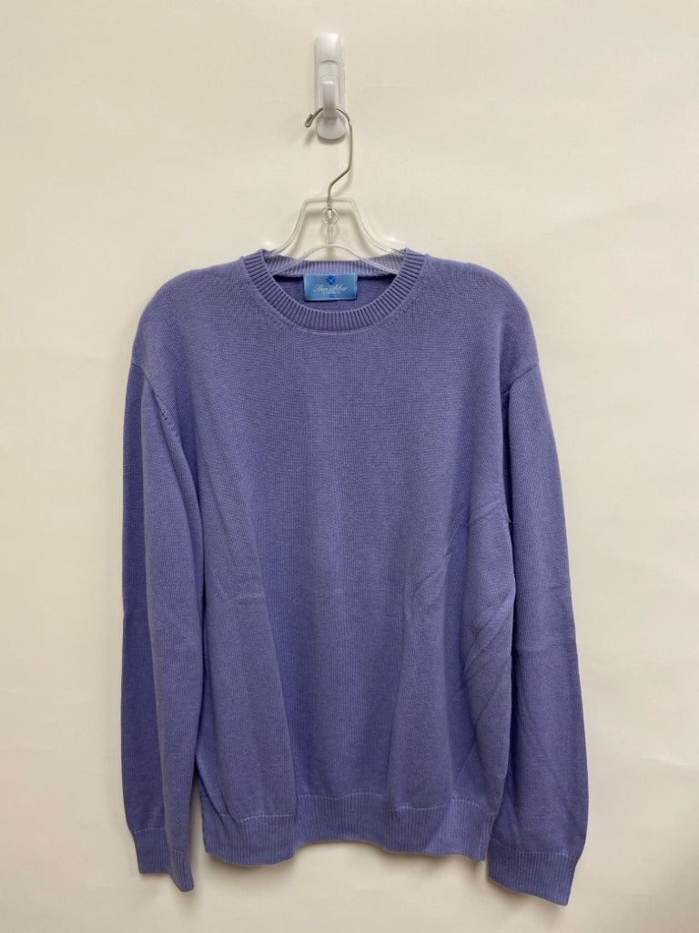 BEN SILVER Size XL Light Blue Pima Cotton Men&