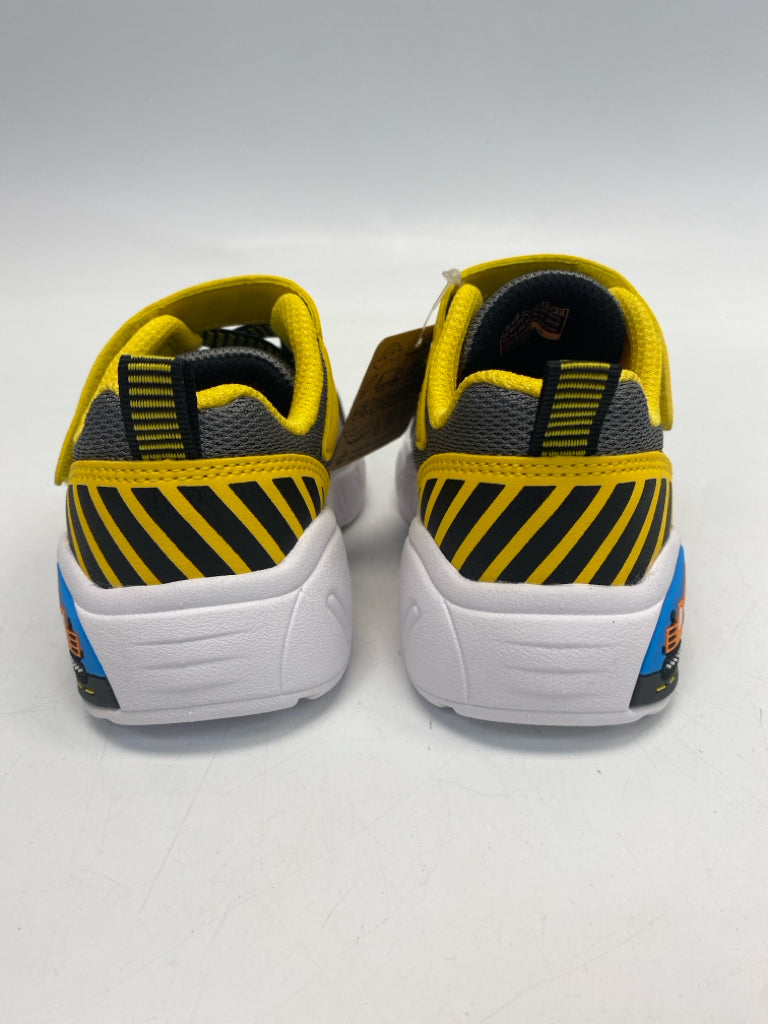 NWT Skechers SIZE 9 Gray/Blk Yellow/Multi Construction Boy&