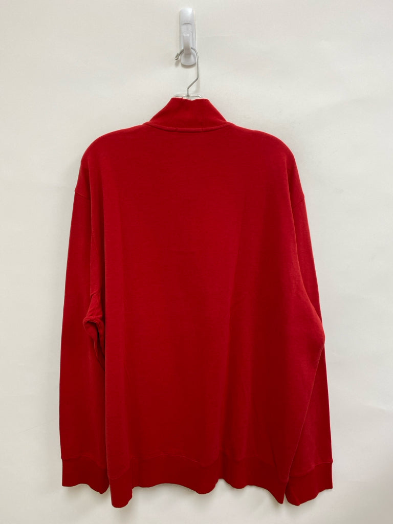 Polo Size XXL Red Waffle Quarter Zip Men&