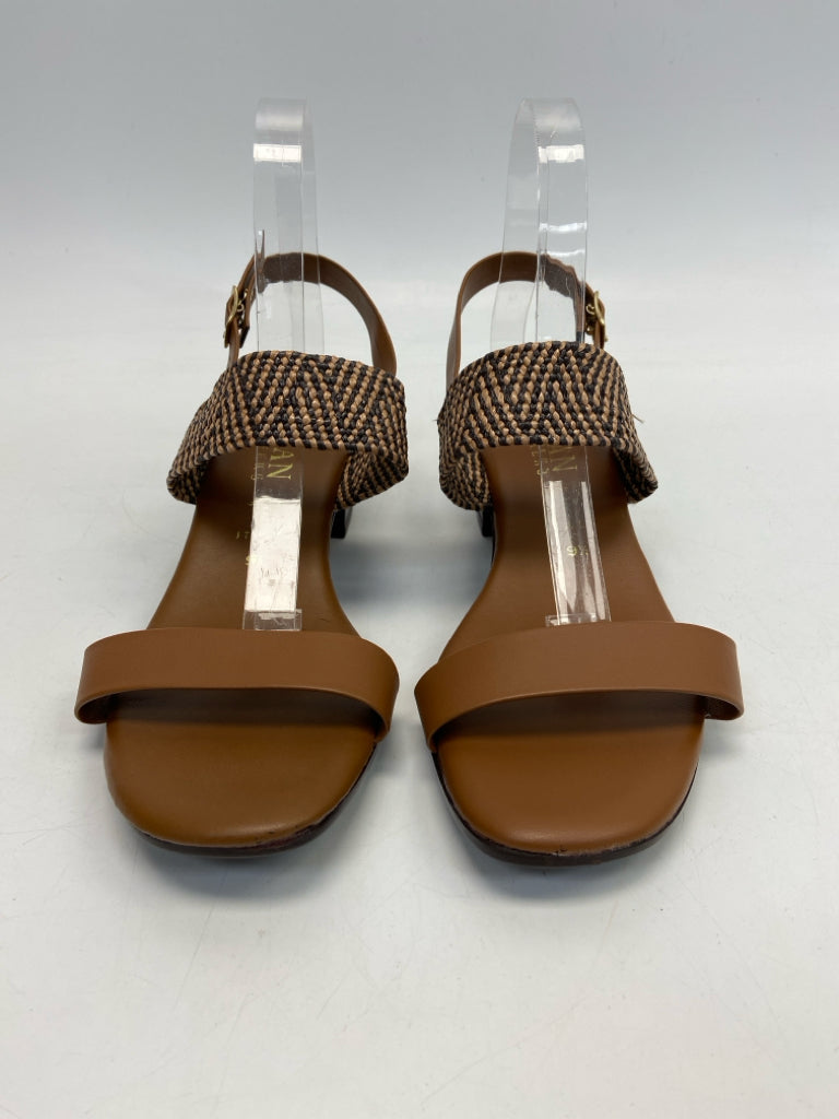 ItalianShoemaker  Size 9.5 Brown Black Sandals