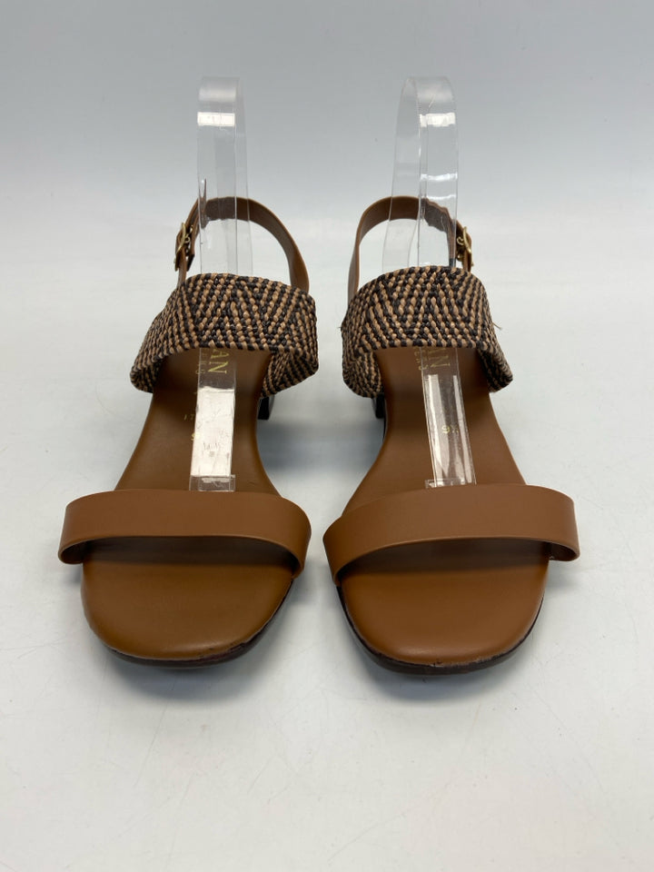 ItalianShoemaker  Size 9.5 Brown Black Sandals