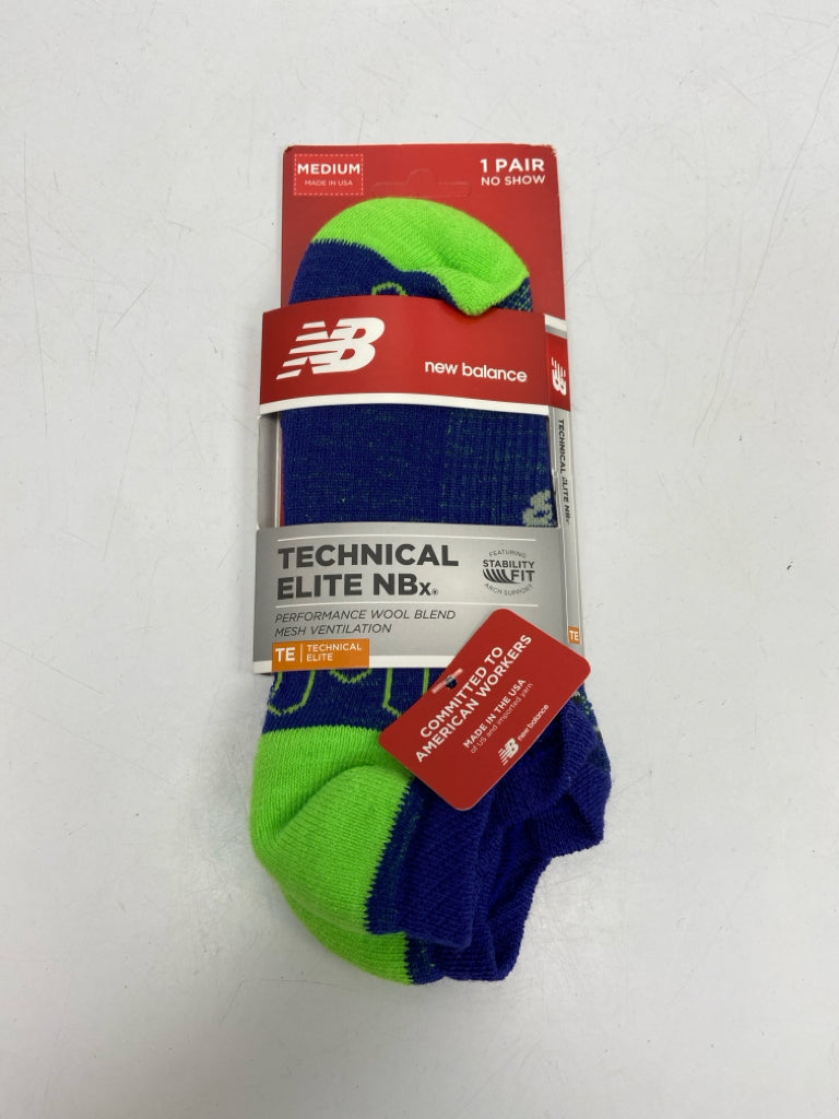 NEW/PKG New Balance Blue Lime Green Socks