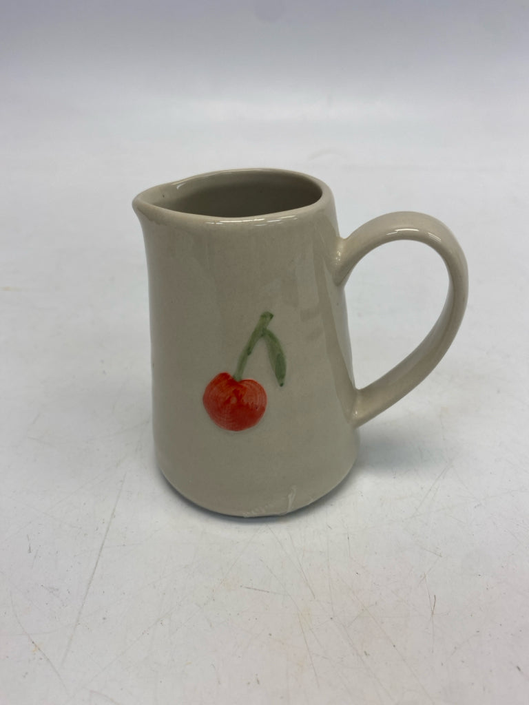 Cream Red Cherries Sugar/Creamer
