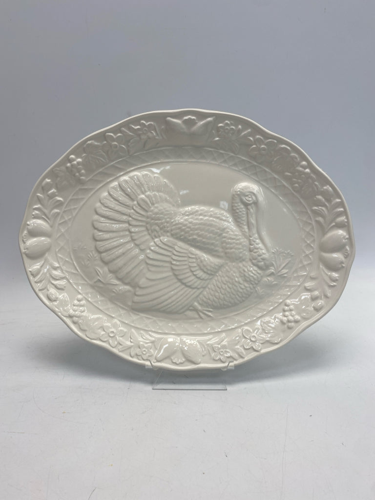 White Turkey Ceramic Thanksgiving