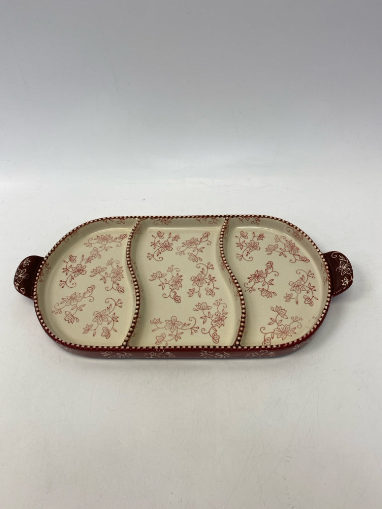 Temp-tations Red Cream Serving Piece
