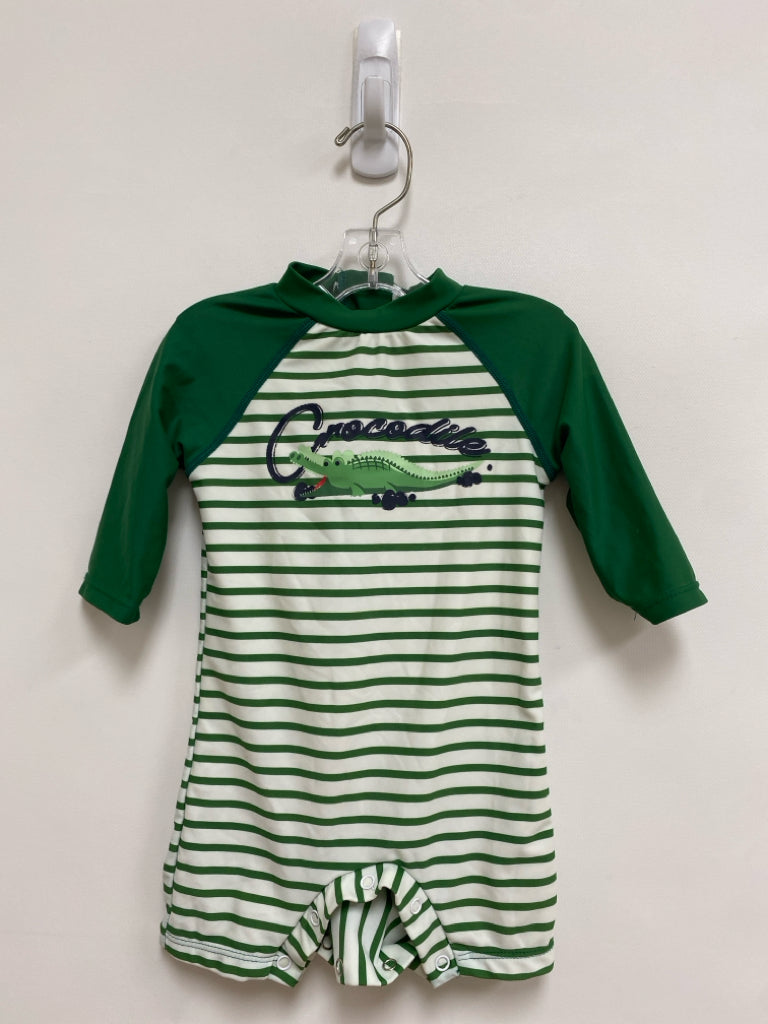SIZE 3-6M Green White Stripe Boy&