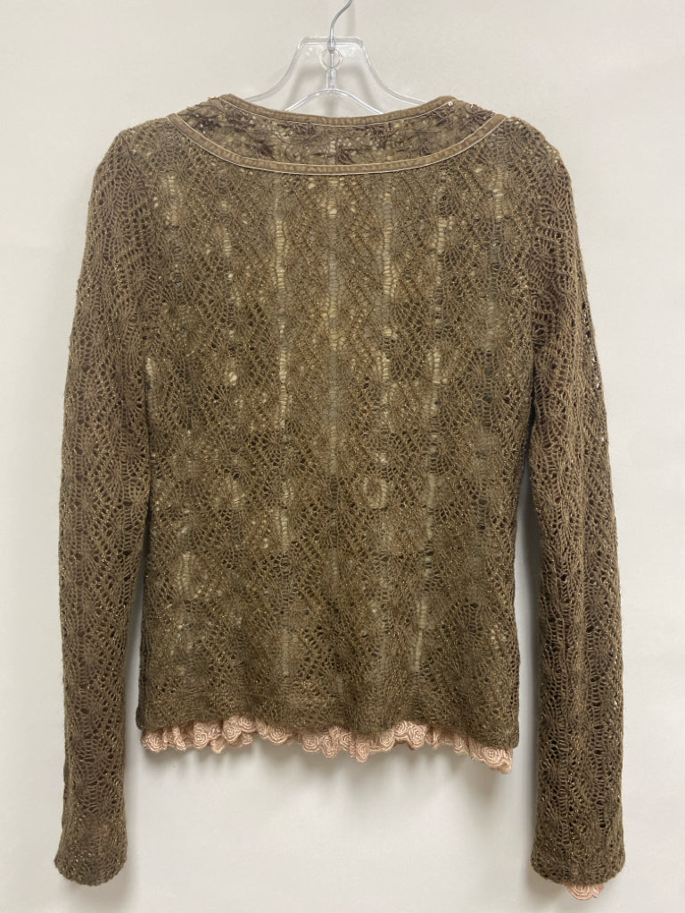hazelhazel Size M Brown Gold Ladies Sweater