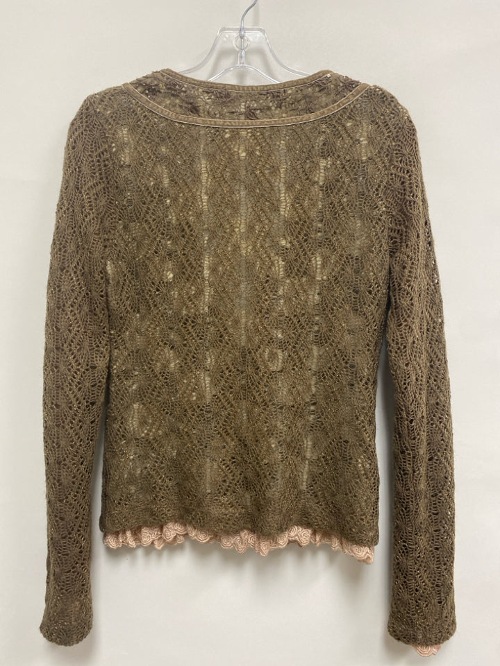 hazelhazel Size M Brown Gold Ladies Sweater
