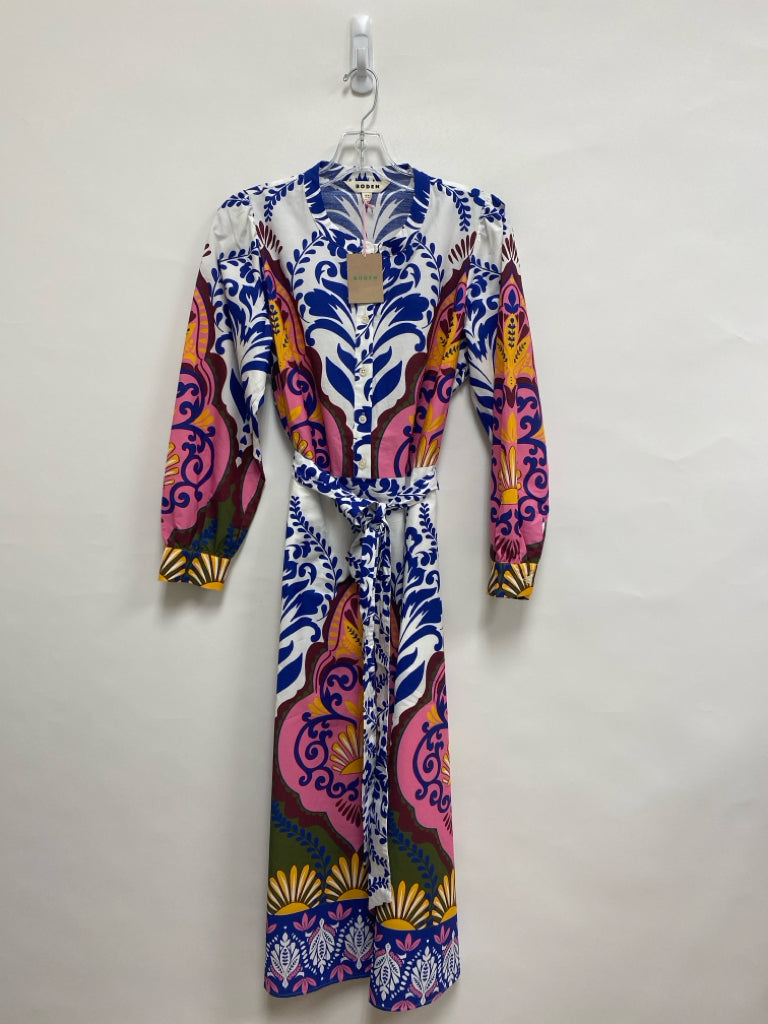 NWT Boden Size 8P White Blue/Multi Floral Petite Dress