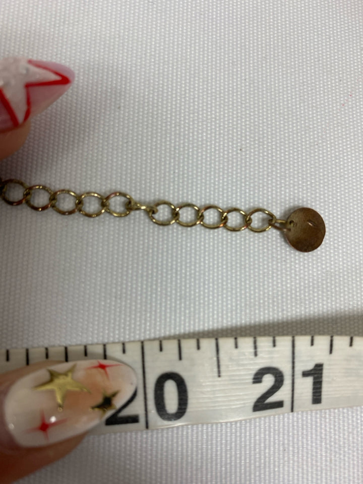 Talbots Gold Color Blue/Green Beaded Necklace