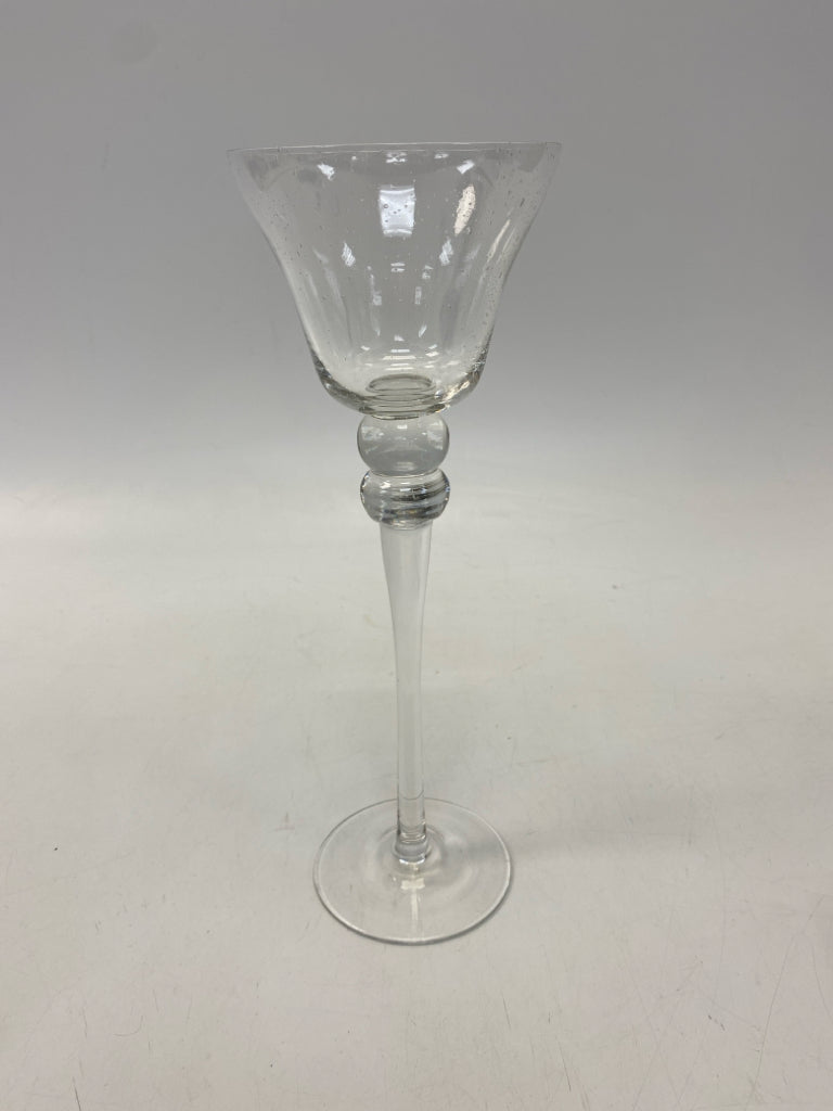 Clear Bubble Glass Candleholder(s)