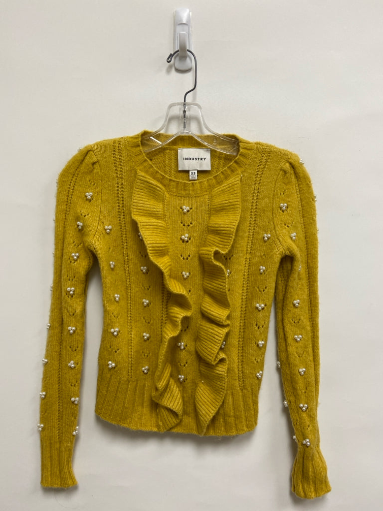 Size XS Mustard Pearls Ladies Sweater