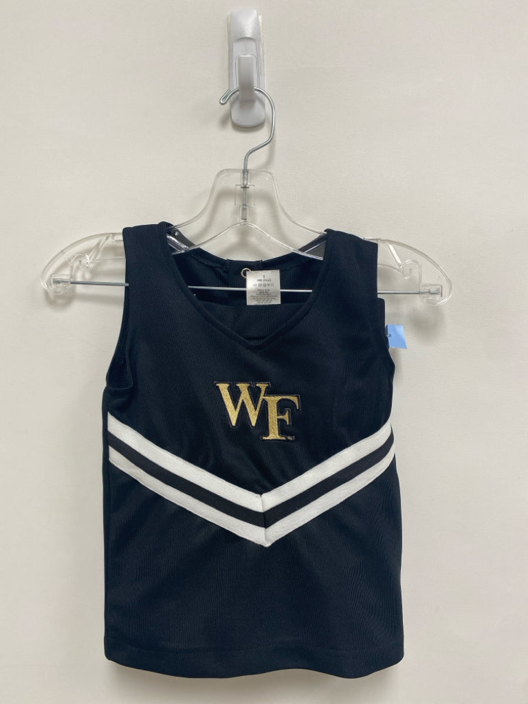 SIZE 5 Black White/Gold Wake Forest Sleeveless Girl&