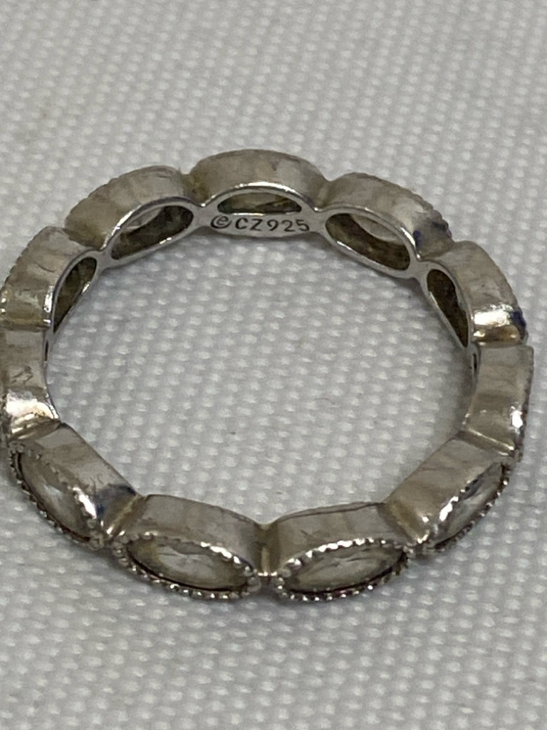 Silver Clear Sterling Silver Ring