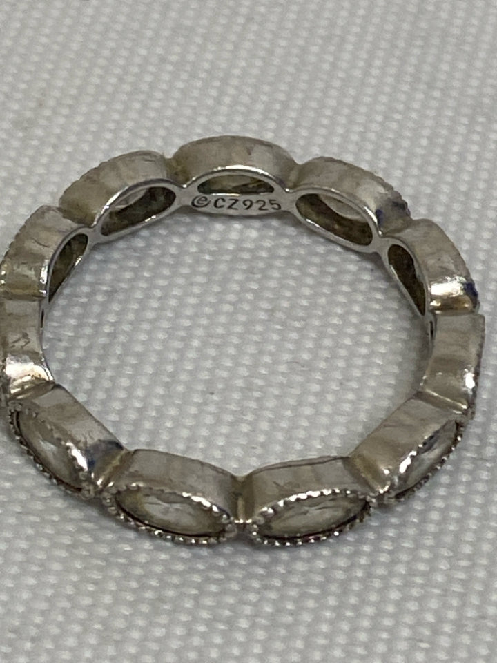 Silver Clear Sterling Silver Ring
