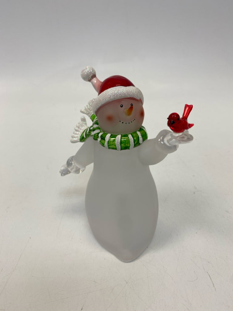 Frosted Red/Green Glass Christmas