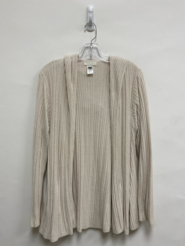 Barefoot Dreams Size L Cream Hooded Drape Ladies Sweater