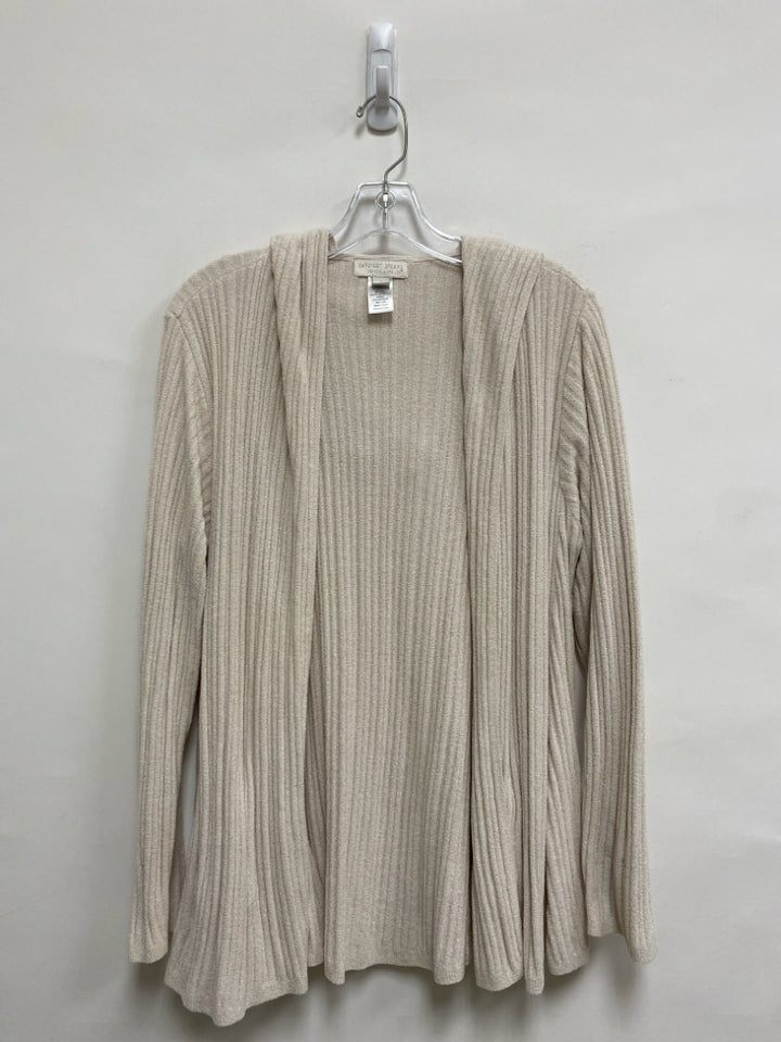 Barefoot Dreams Size L Cream Hooded Drape Ladies Sweater
