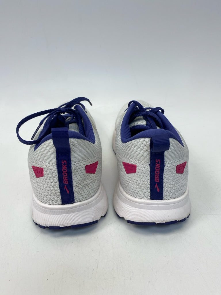 Brooks US Shoe Size 10 White Purple/Pink Lace-up Sneakers