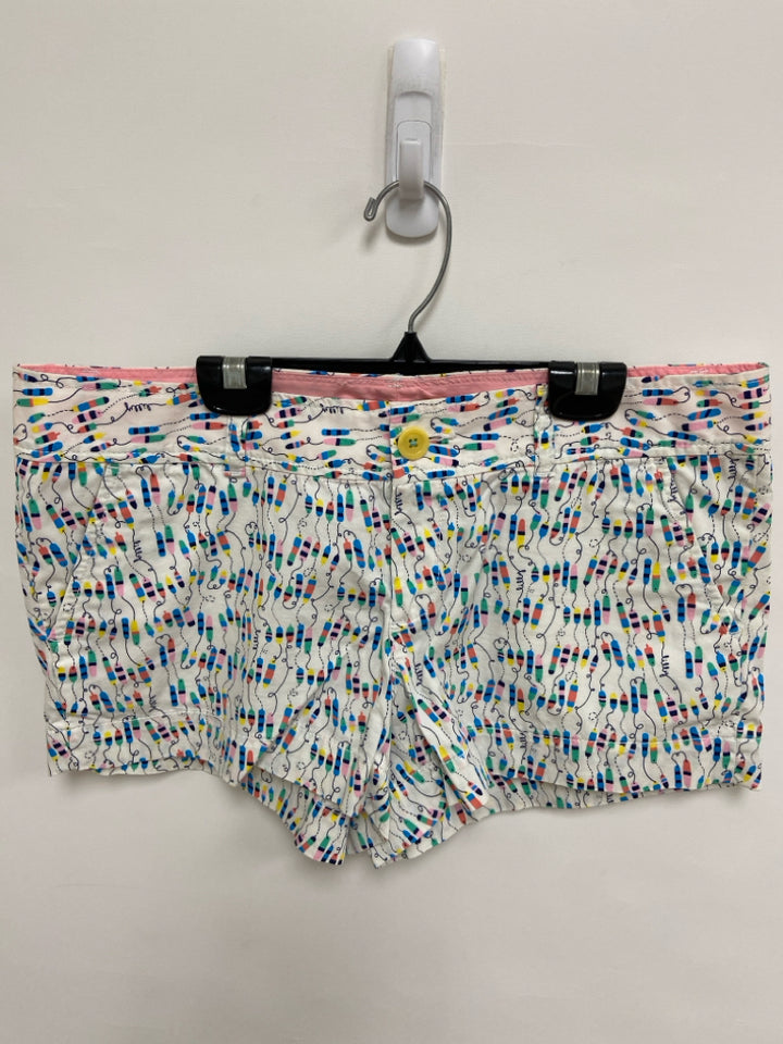 LILLY PULITZER Size 8 White Multi Color Ladies Shorts