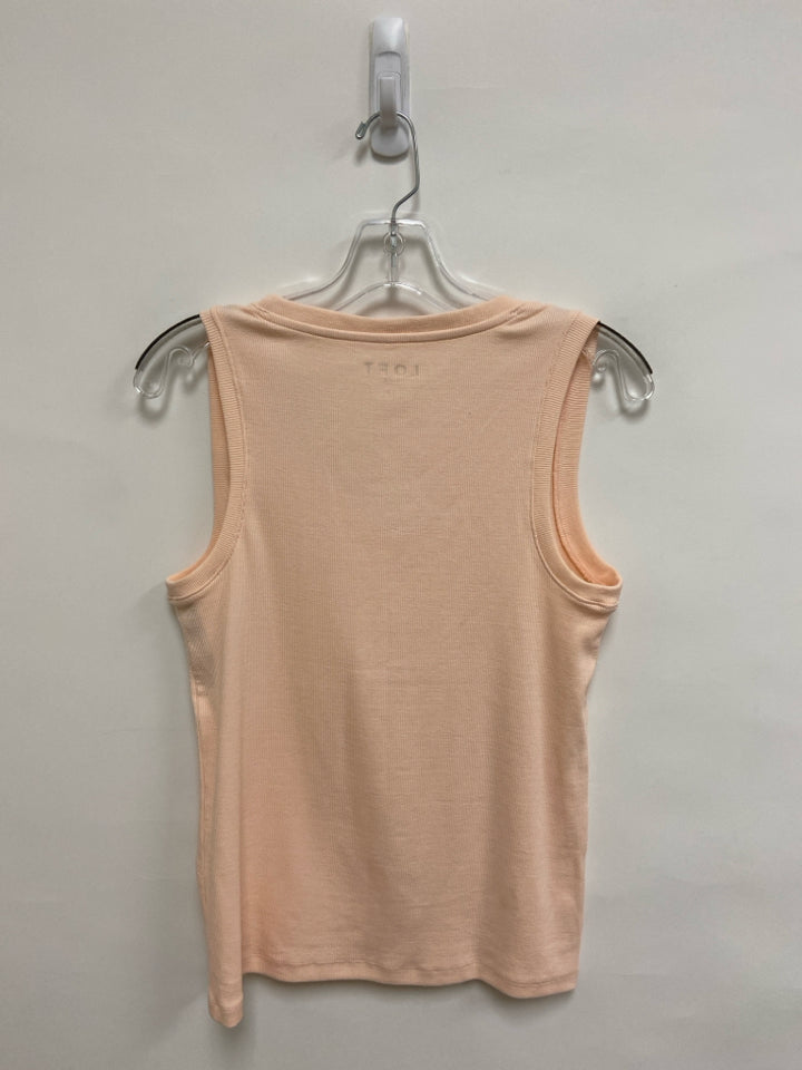 NWT LOFT Size LP Pale Peach Ribbed Tank Petite Top