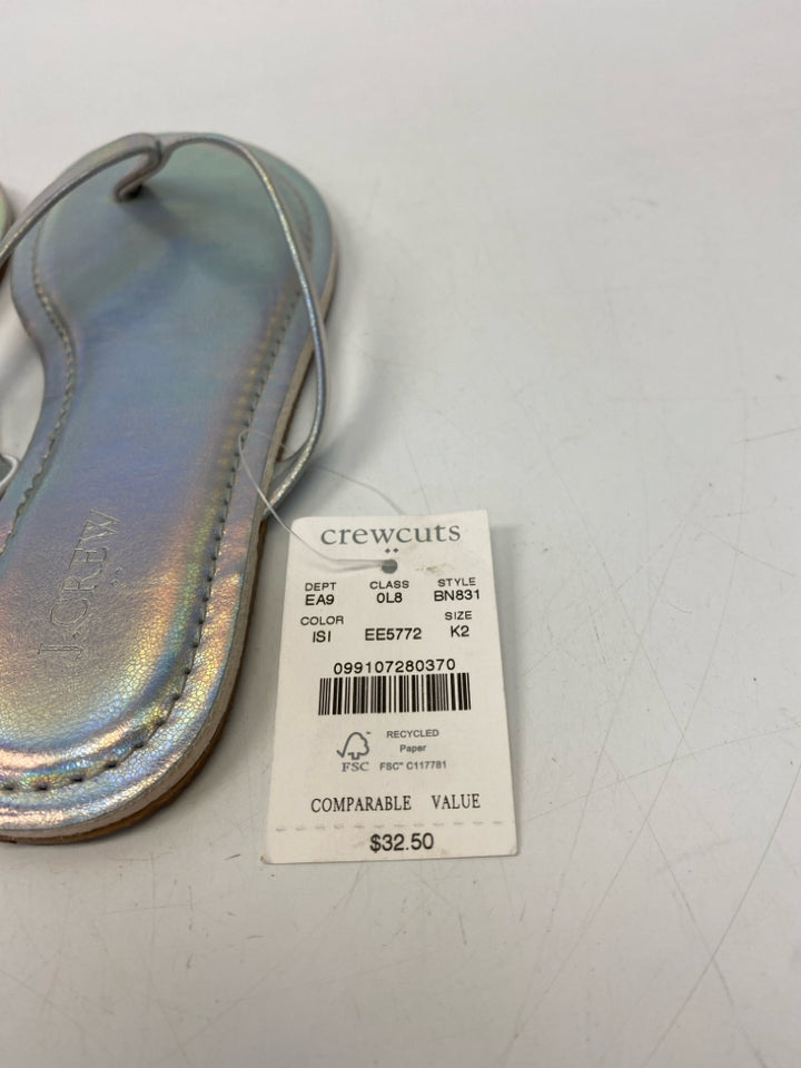 NWT J Crew SIZE 2 Silver Iridescent Girl&