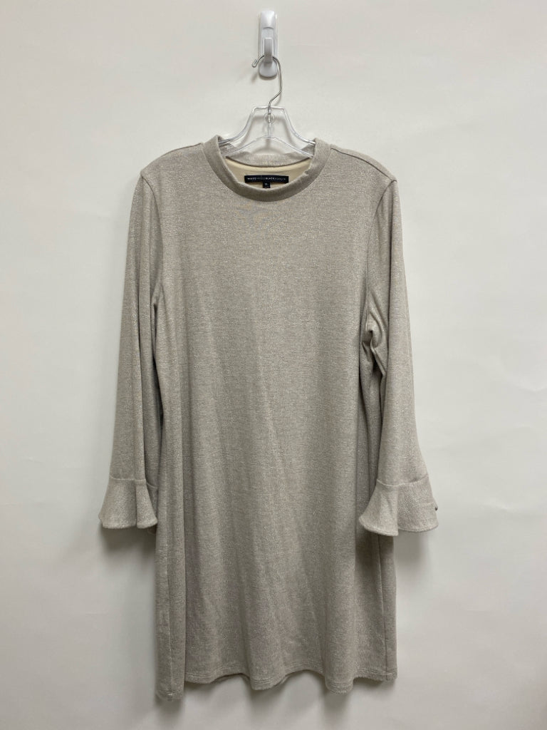 Wht House/Blk Mkt Size XL Beige Silver Mottled Knit Ladies Dress