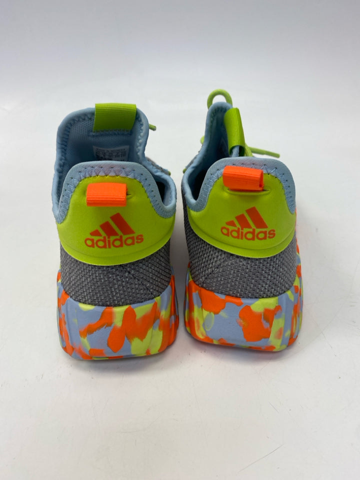 Adidas  Size 6.5 Gray Green/Org Lace-up Sneakers