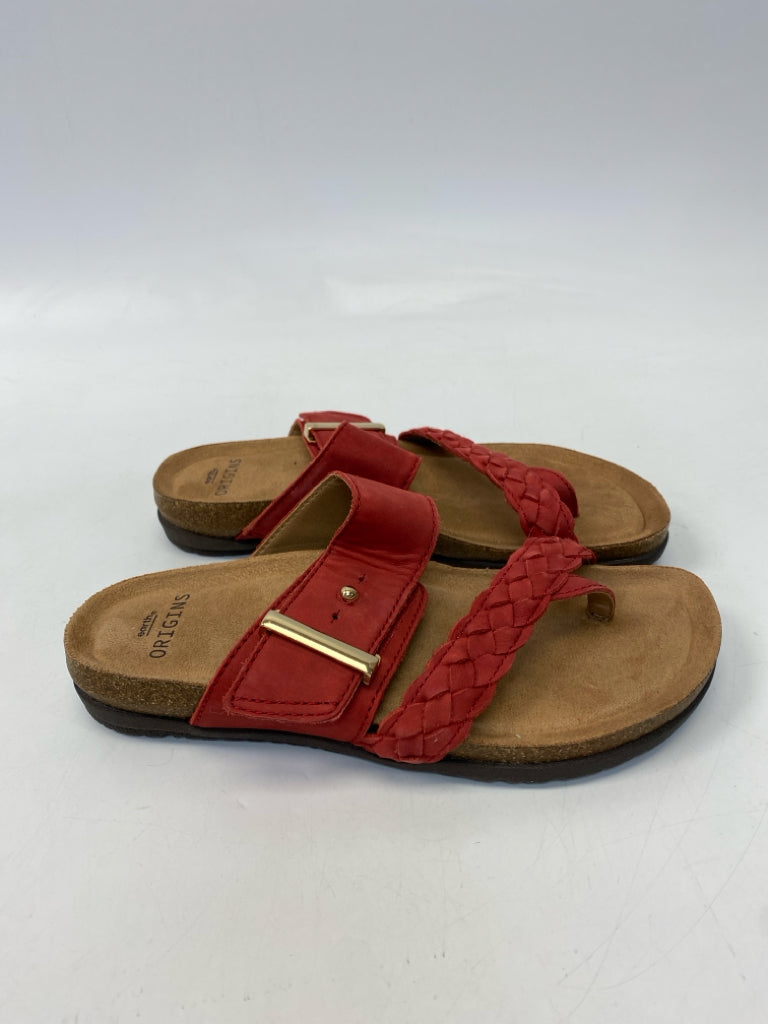 NWOT Earth Origins  Size 6.5 Red Braided Sandals