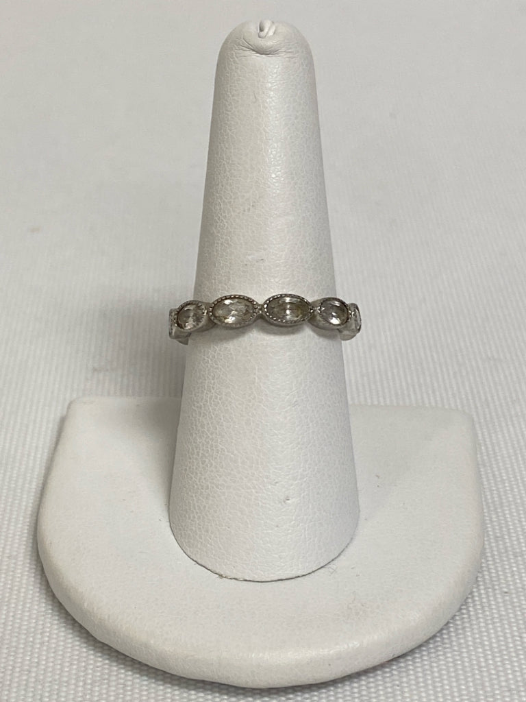 Silver Clear Sterling Silver Ring