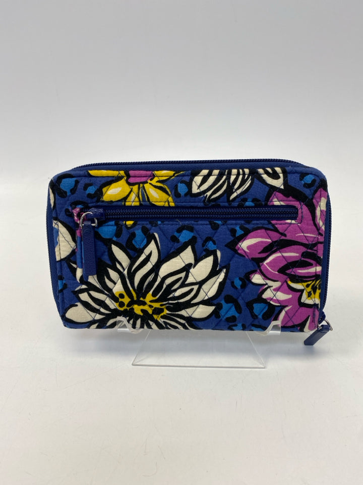 Vera Bradley Navy Multi-Color Floral Quilted Wallet