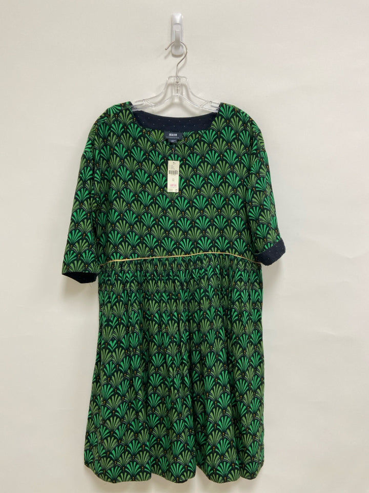 NWT Maeve Size XS Green Black/Tan Print Ladies Dress