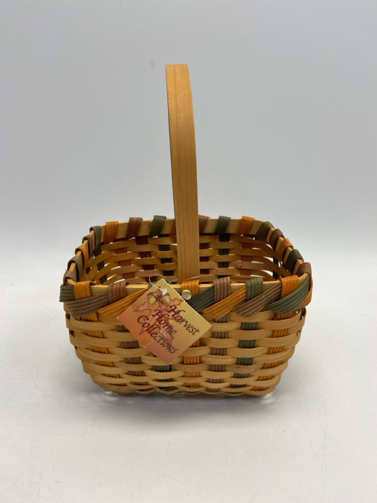 NWT Brown Orange/Green Woven Wood Fall
